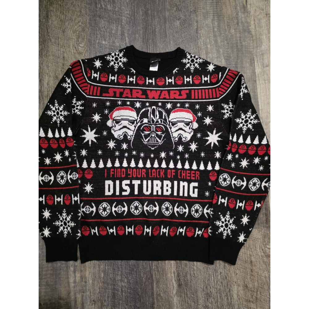 Star Wars Men’s Size Medium Darth Vader Christmas Ugly Sweater Black